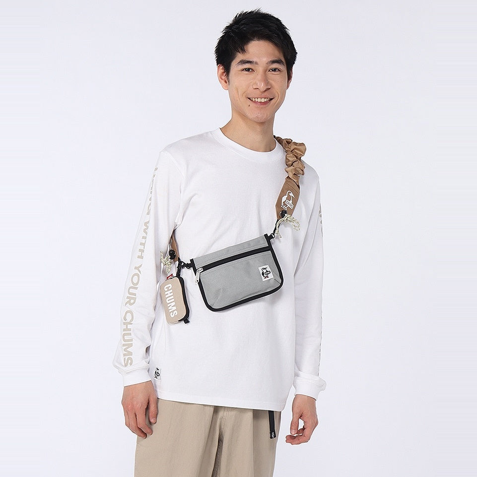 CHUMS WEARABLE SLING SHOULDER BAG SWEAT NYLON