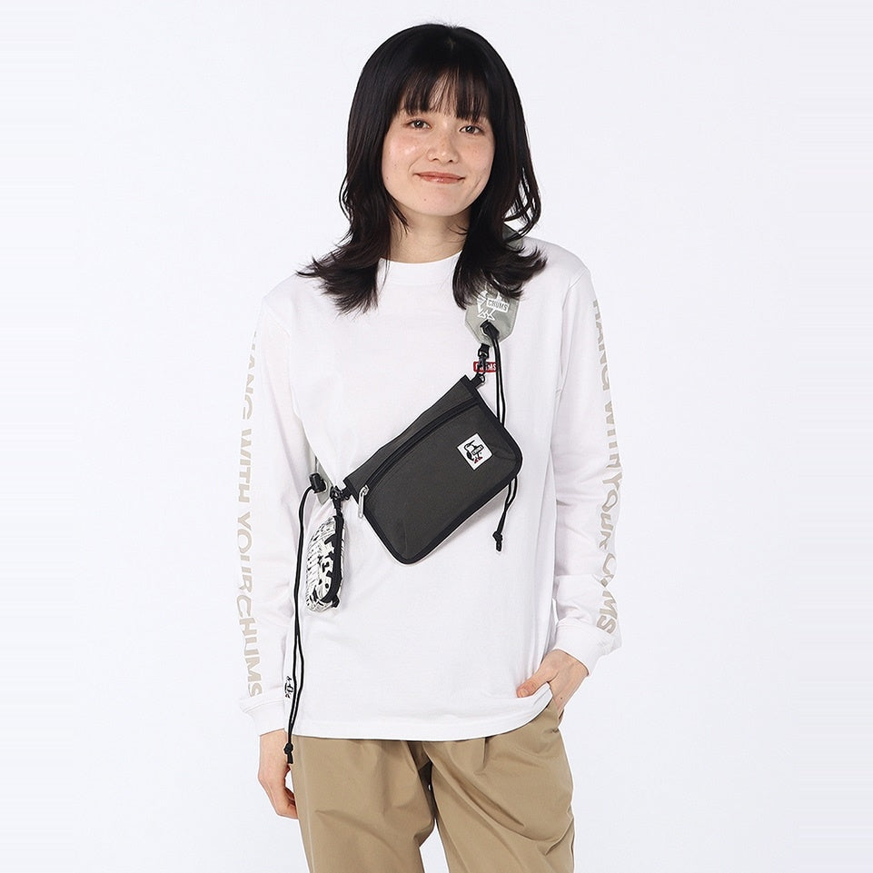 CHUMS WEARABLE SLING SHOULDER BAG SWEAT NYLON