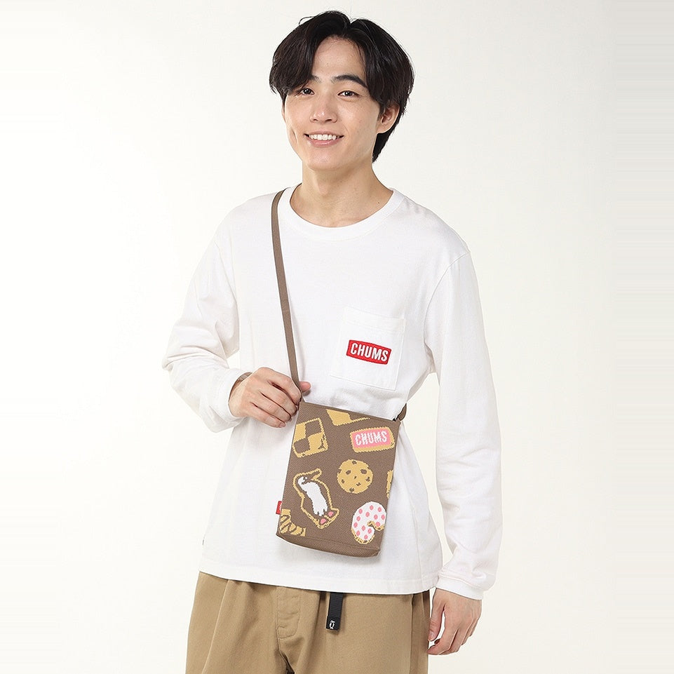 CHUMS JACQUARD KNIT MINI SHOULDER BAG