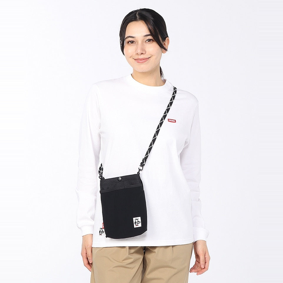 CHUMS RECYCLE MESH POCKET SHOULDER BAG