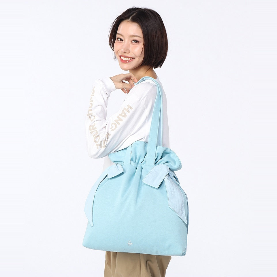 GIRLY DOUBLE RIBBON TOTE BAG