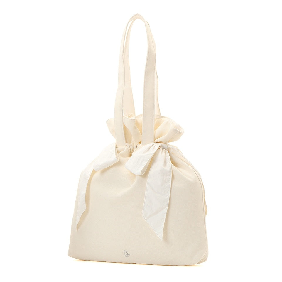 GIRLY DOUBLE RIBBON TOTE BAG