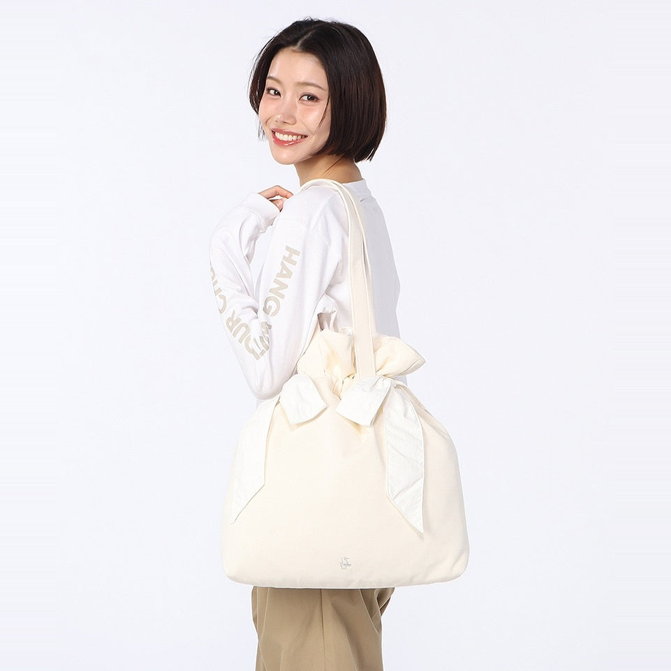 GIRLY DOUBLE RIBBON TOTE BAG