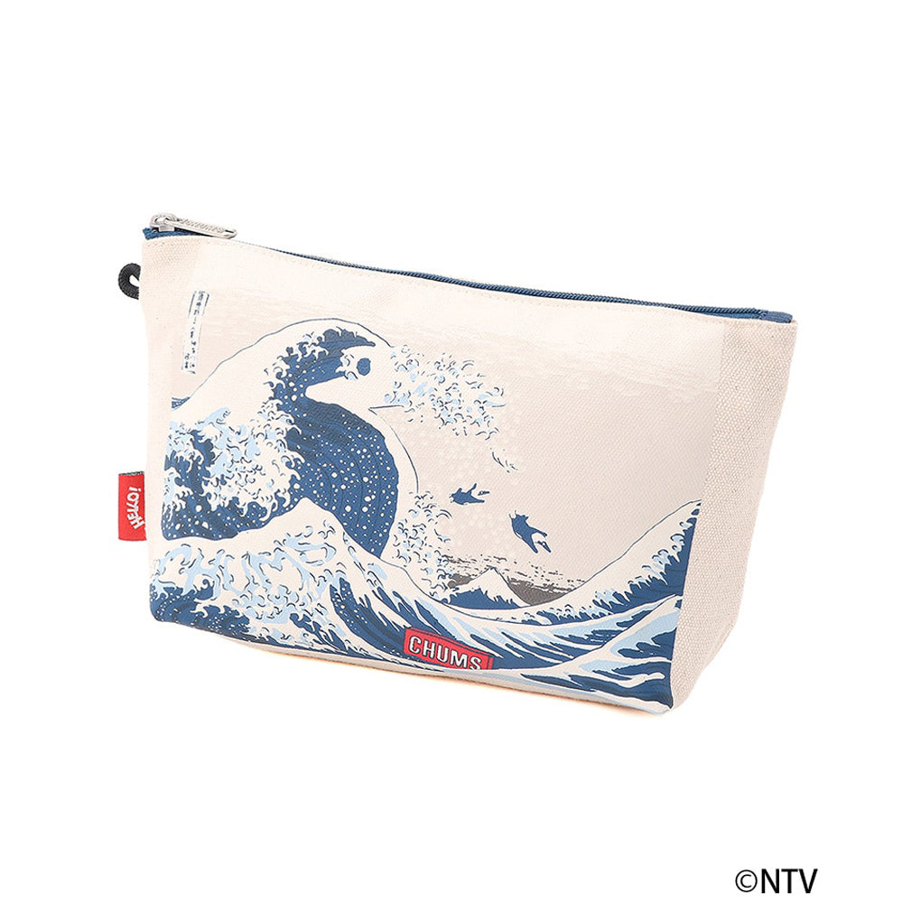 CHUMS x 葛飾北齋 浪裏 CANVAS POUCH