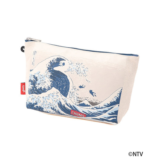 CHUMS x 葛飾北齋 浪裏 CANVAS POUCH