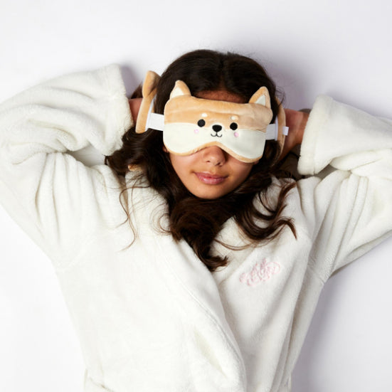 Kids Travel Pillow & Eye Mask - Shiba Inu Dog