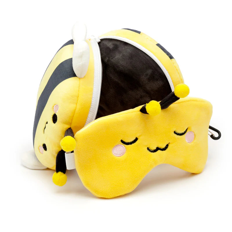 Kids Travel Pillow & Eye Mask - Bee