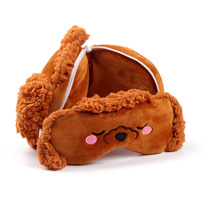 Kids Travel Pillow & Eye Mask - Gigi the Toy Poodl