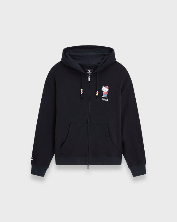 HELLO KITTY FULL ZIP HOODIE BLACK