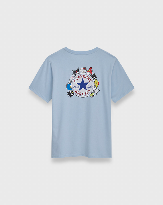 HELLO KITTY CHUCK PATCH TEE CLEAR SKIES