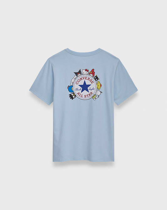HELLO KITTY CHUCK PATCH TEE CLEAR SKIES