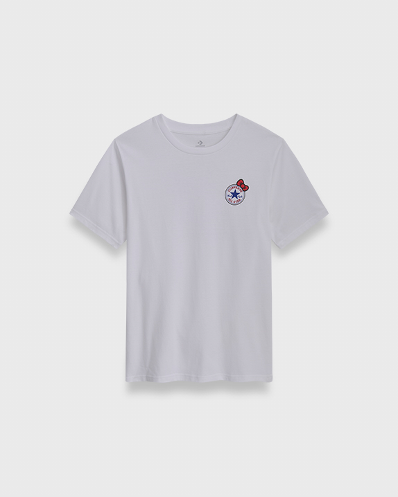 HELLO KITTY CHUCK PATCH TEE WHITE