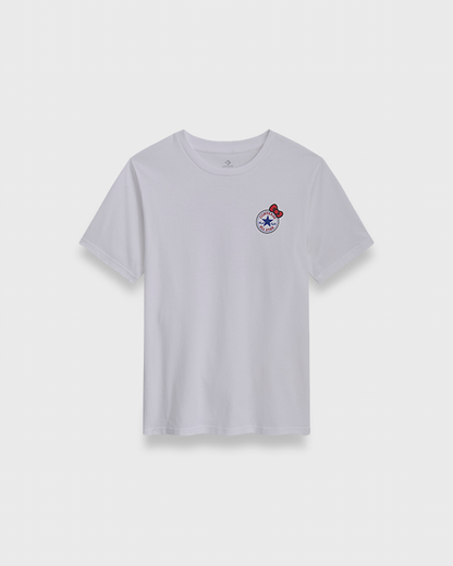 HELLO KITTY CHUCK PATCH TEE WHITE