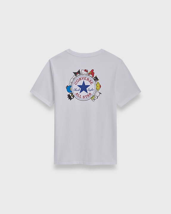 HELLO KITTY CHUCK PATCH TEE WHITE