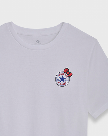 HELLO KITTY CHUCK PATCH TEE WHITE