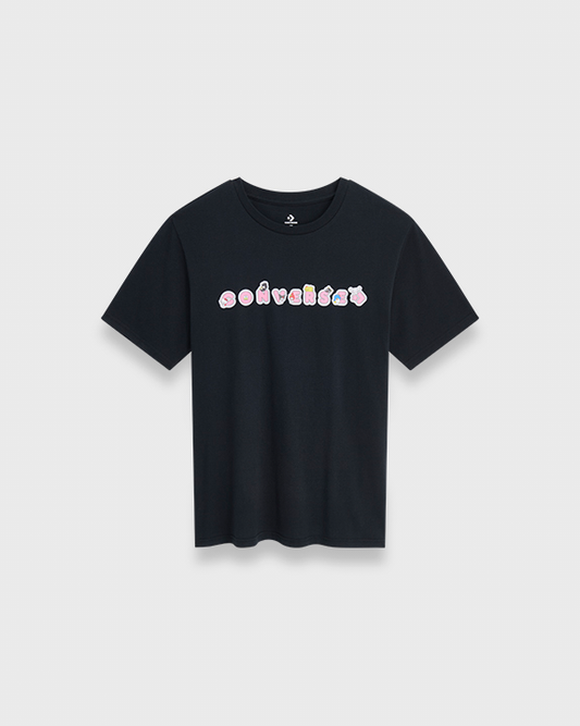 HELLO KITTY STICKER TEE BLACK
