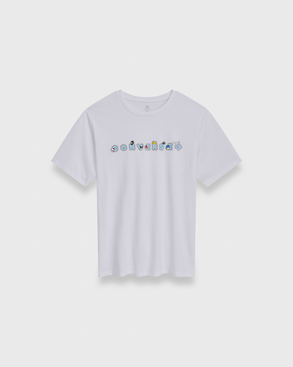 HELLO KITTY STICKER TEE WHITE