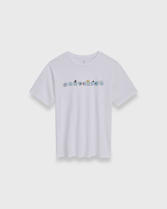 HELLO KITTY STICKER TEE WHITE
