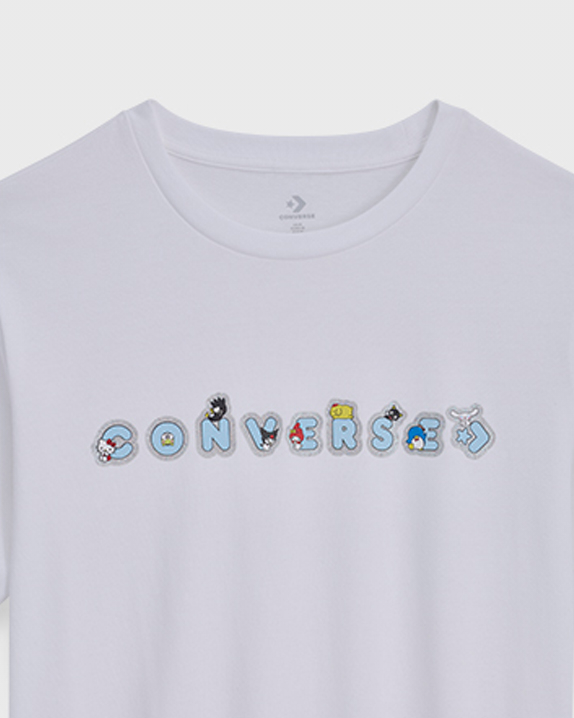 HELLO KITTY STICKER TEE WHITE
