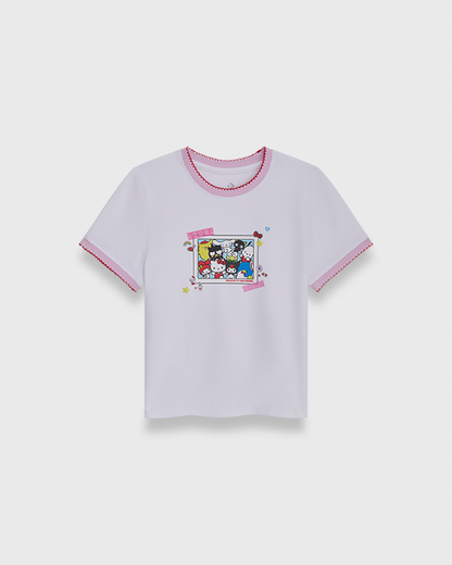 HELLO KITTY BABY TEE WHITE