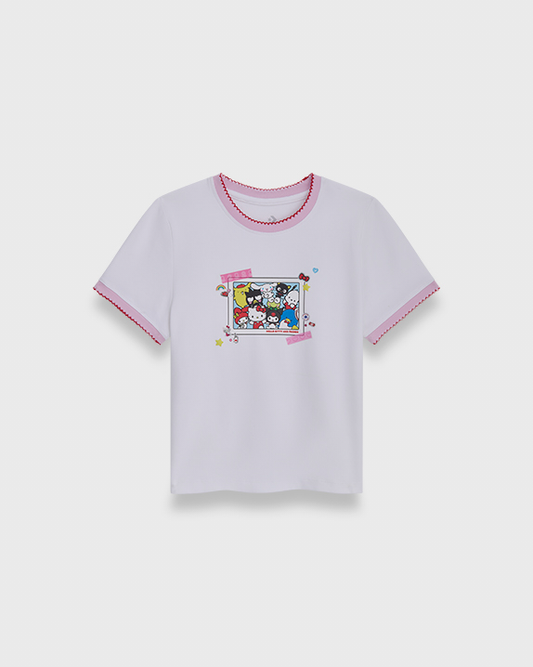 HELLO KITTY BABY TEE WHITE