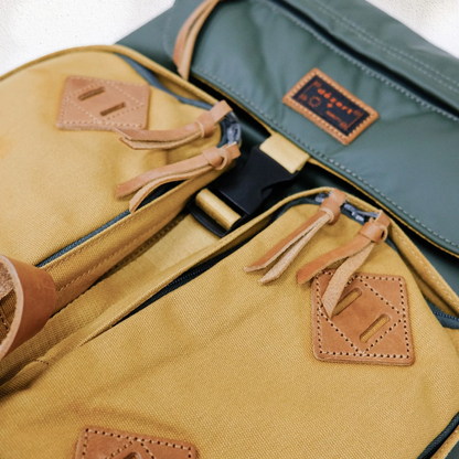 PU + COTTON CANVAS BACKPACK