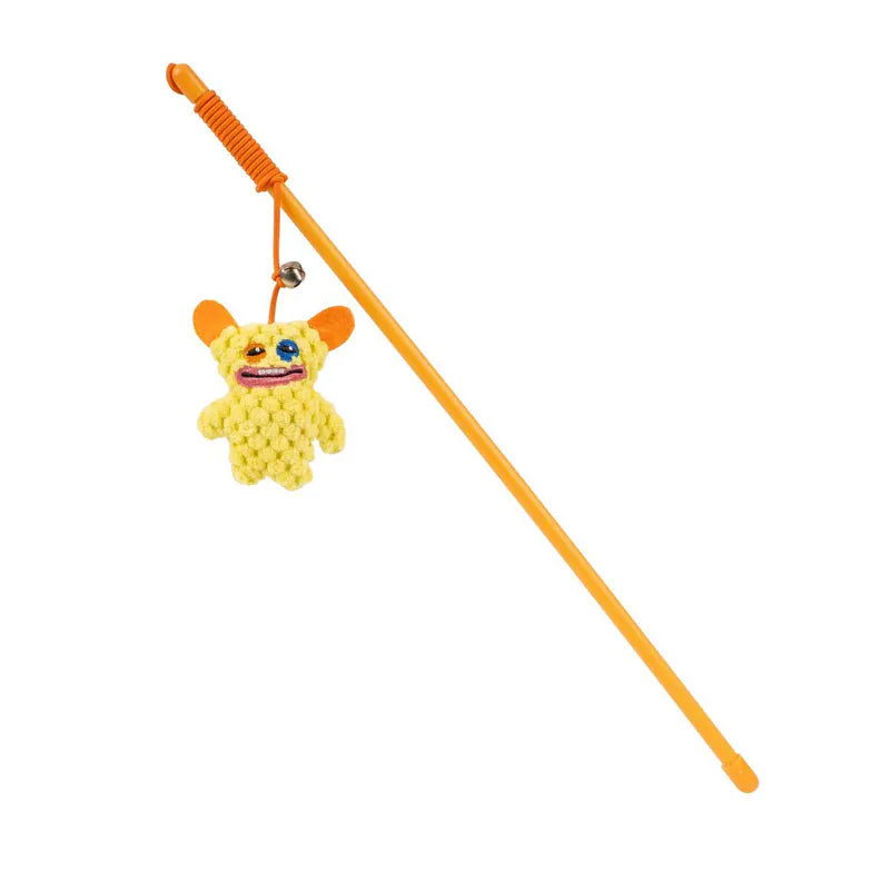 FUGGLER CAT TEASER TOY(YELLOW)