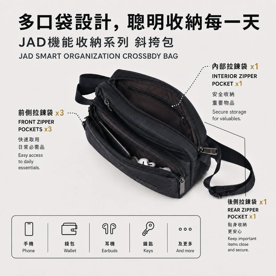 JAD機能收納系列 - 斜挎包