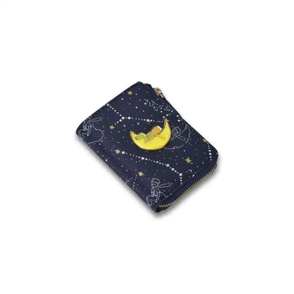 小王子80週年星塵夜空系列 – 真皮拉鍊短銀包
