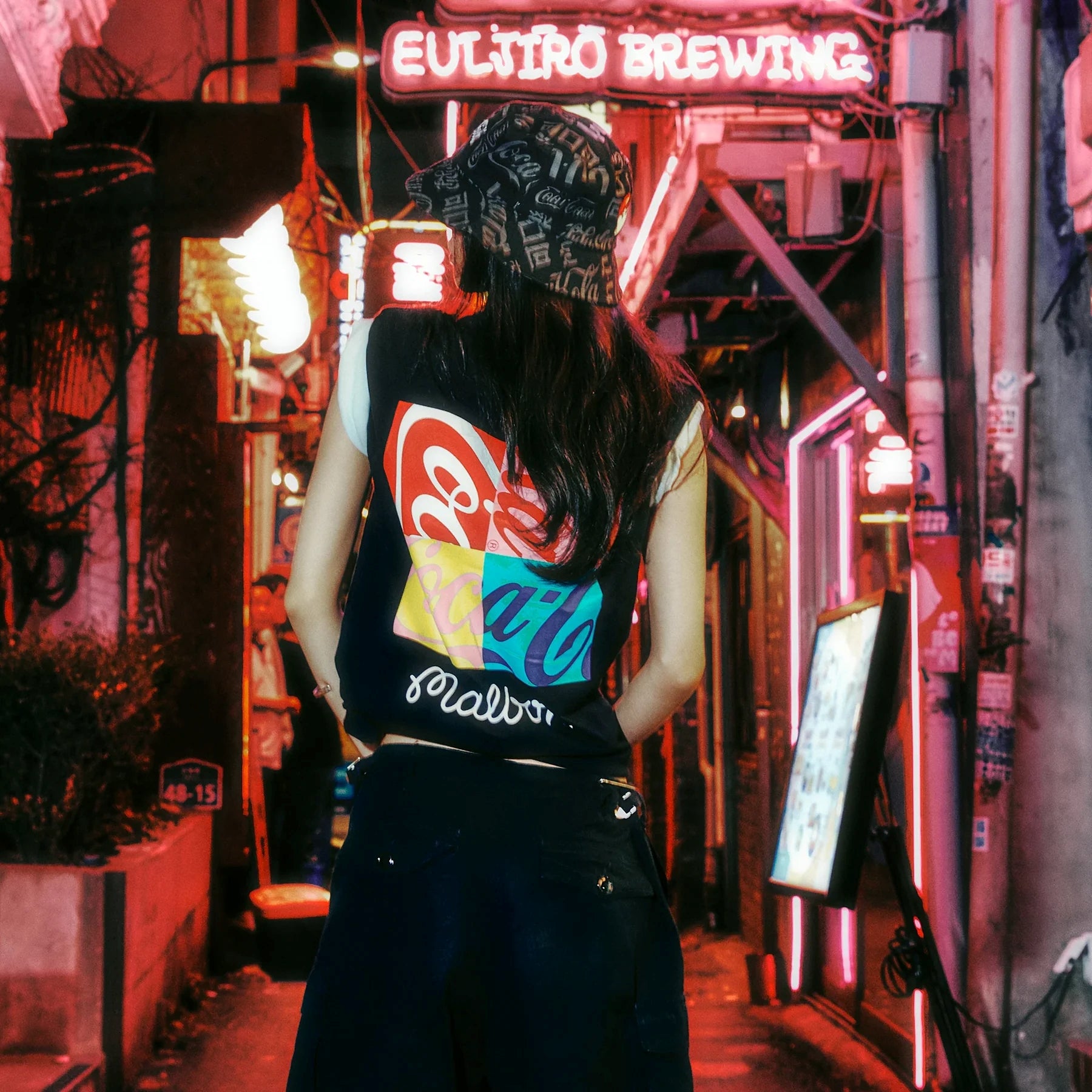 MALBON X COCA COLA SPENCERIAN BLOCK T-SHIRT