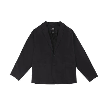 WOVEN LIGHT WEIGHT BLAZER BLACK