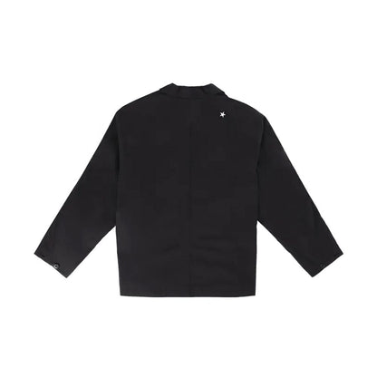 WOVEN LIGHT WEIGHT BLAZER BLACK