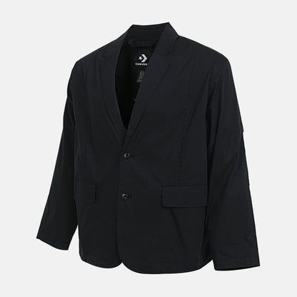 WOVEN LIGHT WEIGHT BLAZER BLACK