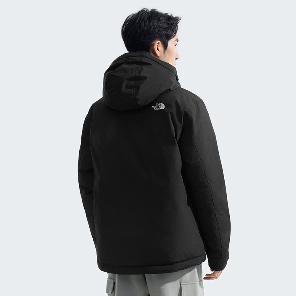 Men's Black DWR Waterproof Warm Hooded Down Jacket