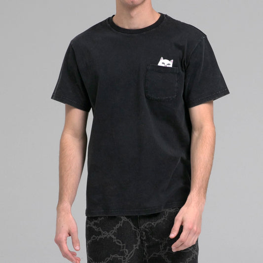 LORD NERMAL POCKET TEE (BLACK MINERAL WASH)