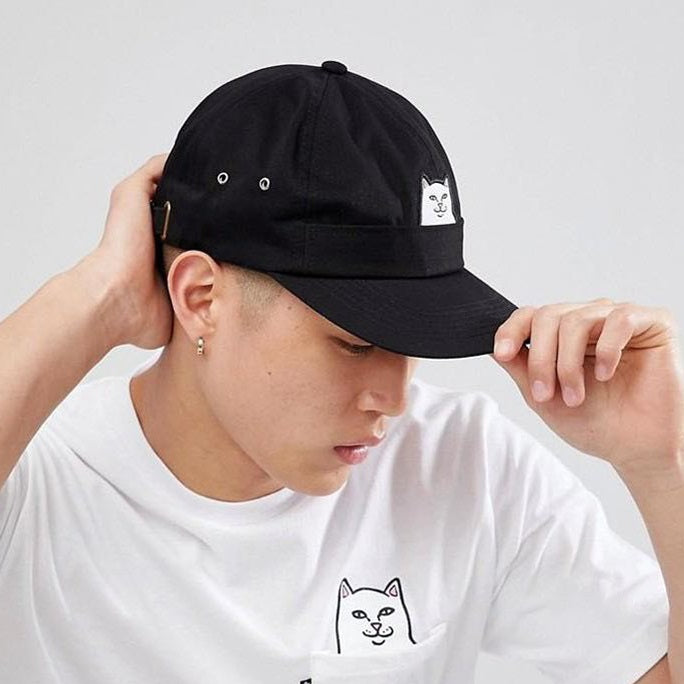 LORD NERMAL 6 PANEL POCKET HAT (BLACK)