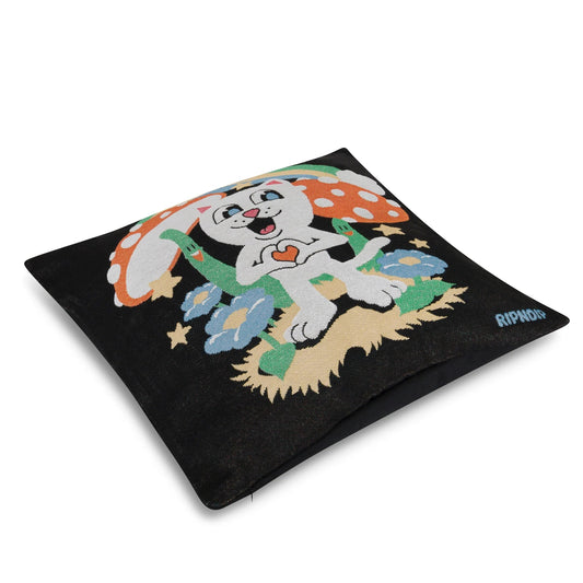 SO MUSHROOM PILLOW COVER (BLACK)
