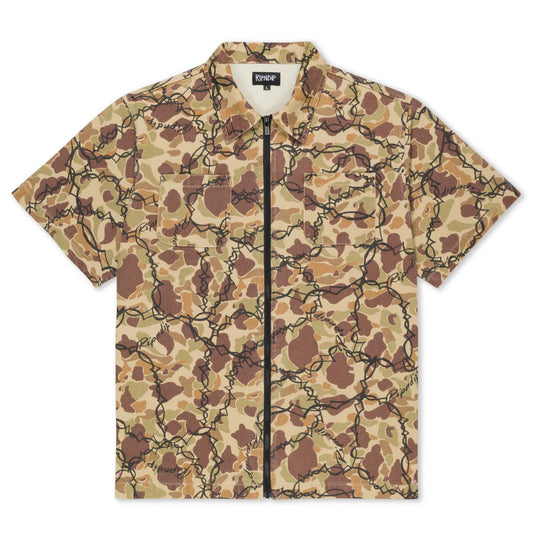 WIRED ZIP UP SHIRT (TAN)