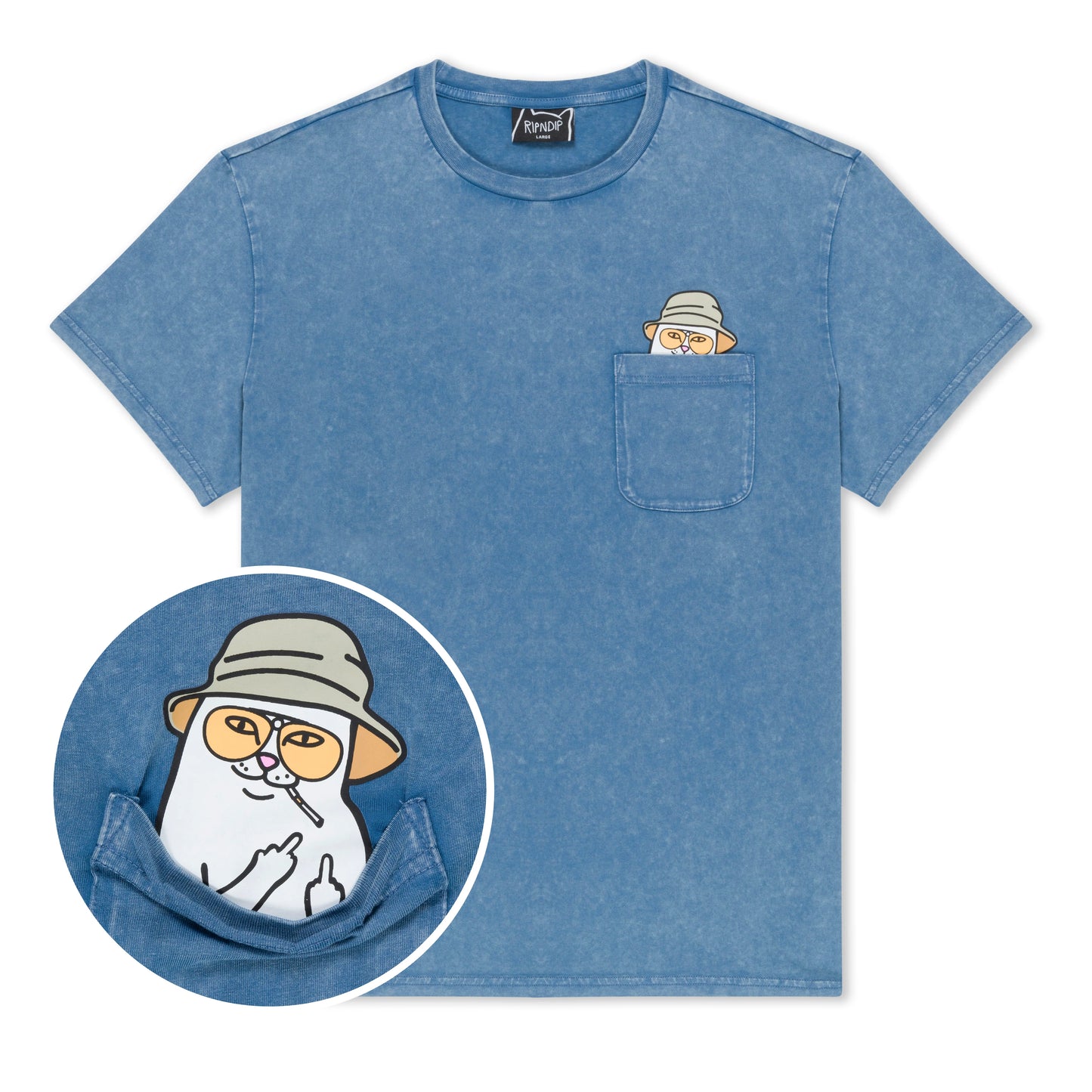 NERMAL S THOMPSON POCKET TEE (SLATE MINERAL WASH)