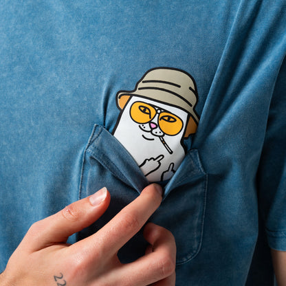 NERMAL S THOMPSON POCKET TEE (SLATE MINERAL WASH)