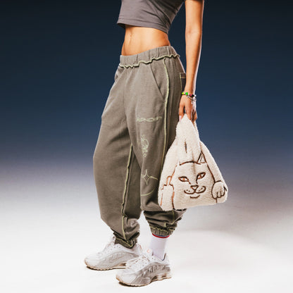 PEEKING NERMAL SHERPA TOTE BAG (NATURAL )
