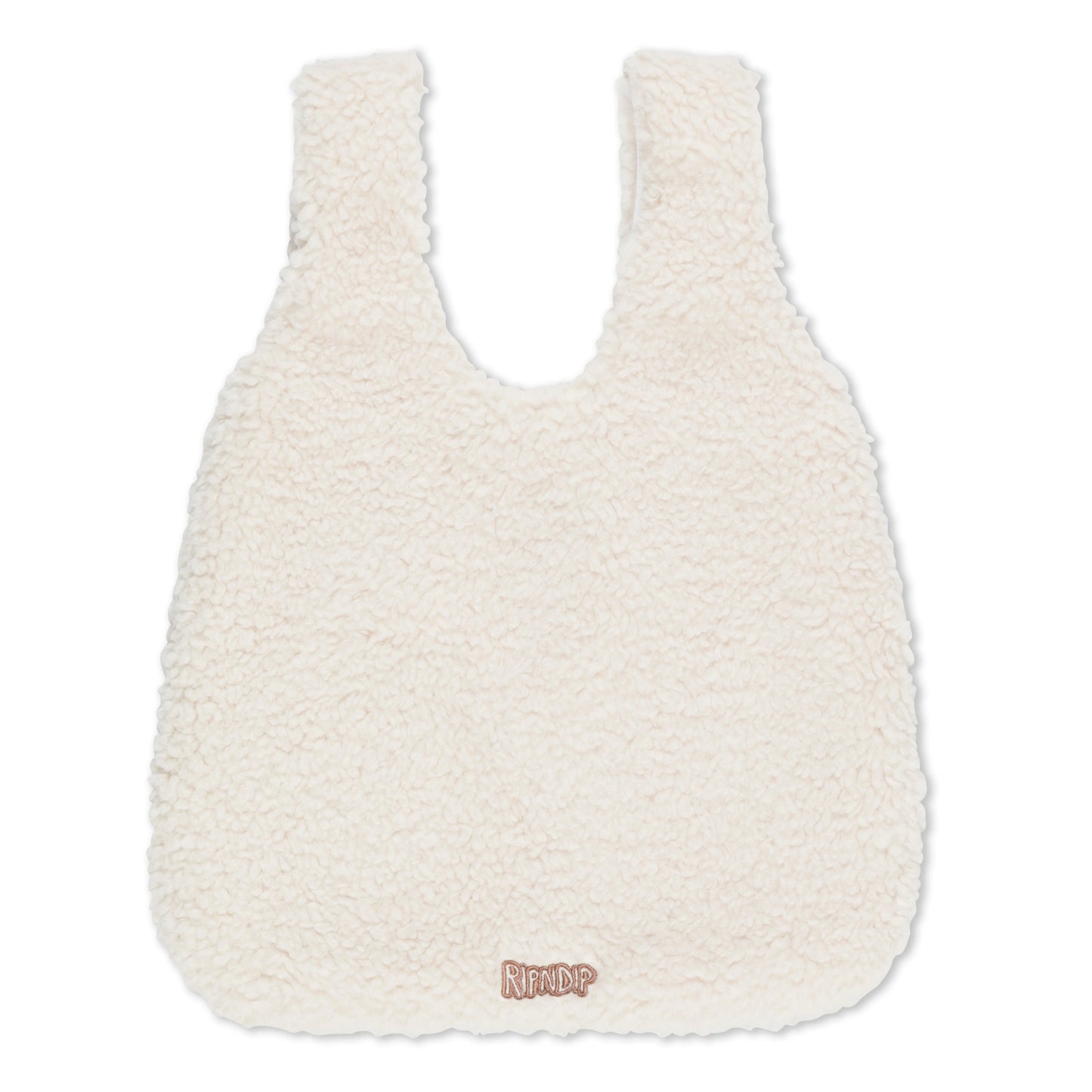 PEEKING NERMAL SHERPA TOTE BAG (NATURAL )