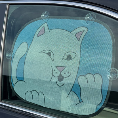 SQUISHED NERM CAR SIDE WINDOW SHADE (BLUE)