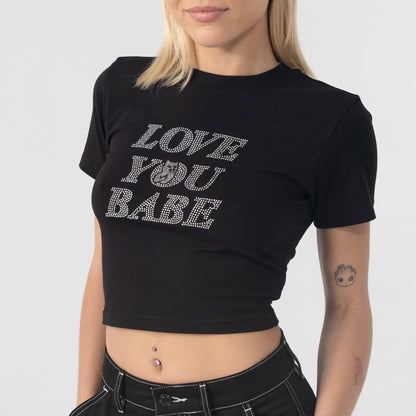 LOVE YOU BABY TEE (BLACK)