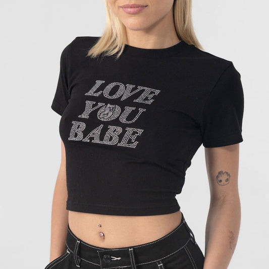 LOVE YOU BABY TEE (BLACK)