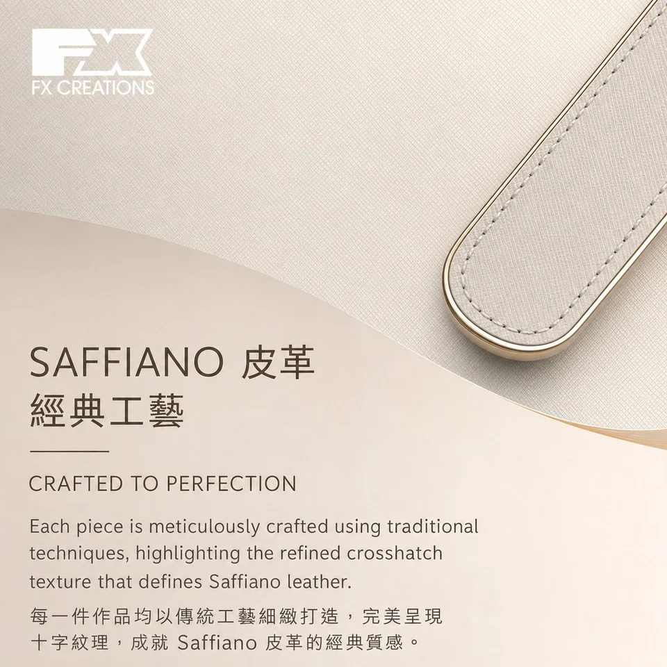 FX30系列 - 十字紋牛皮長銀包