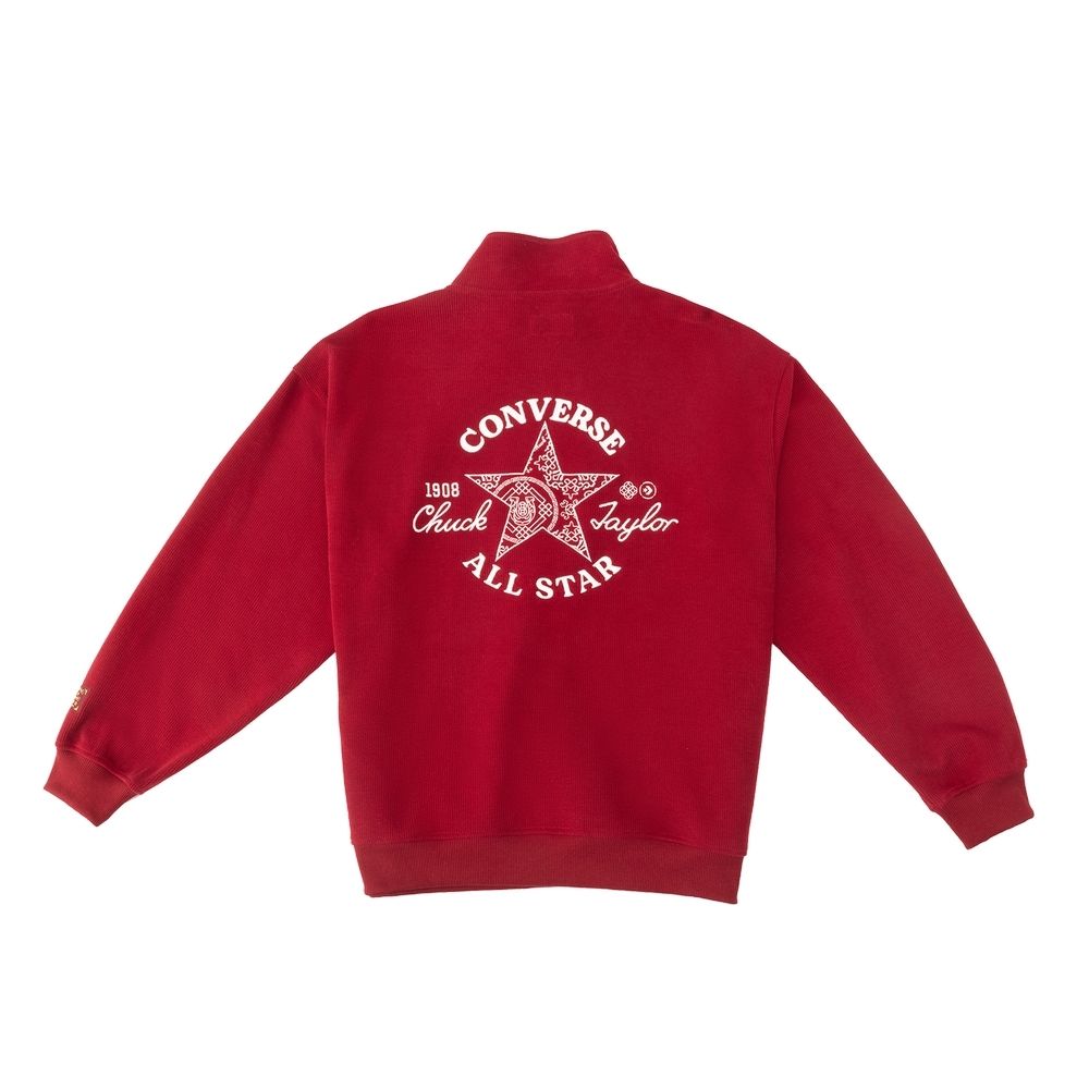 YOTH NOVELTY HALF ZIP FLEECE TOP RED