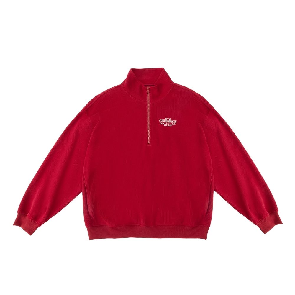 YOTH NOVELTY HALF ZIP FLEECE TOP RED