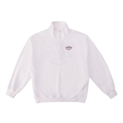 YOTH NOVELTY HALF ZIP FLEECE TOP EGRET
