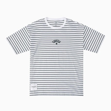 STRIPE LOGO TEE EGRET